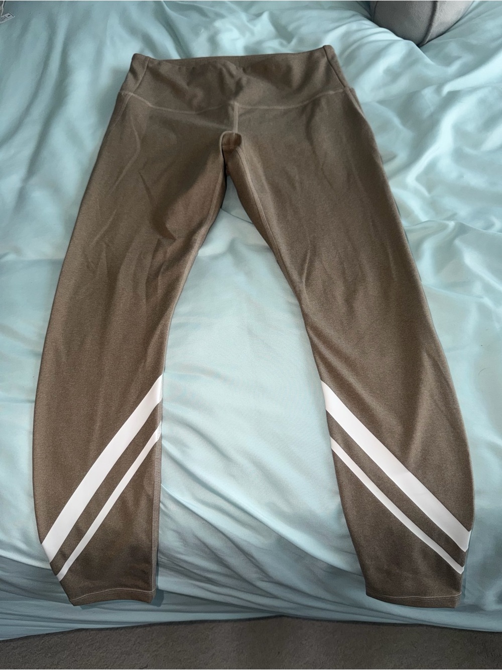 Tory Burch High-Rise Compression Mélange Side-Pocket Chevron Legging